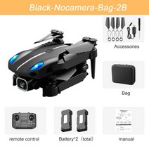 KFA-KY907 미니 드론 4K HD 듀얼 카메라 자동 장애물 회피 접이식 FPV 높이 유지 RC 장난감 선물, 11 black-no camera-2B