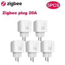 분광계 광도계 적외선 Tuya 스마트 지그비 플러그 16A/20A EU 콘센트 3680W 전력계 Alexa 및 허브와 호환 가능, zigbee plug 5pcs1