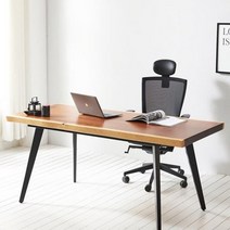 디작소 블랙 프리마 1800 우드 슬랩 회의 사무실 책상 테이블, 1800책상(투톤)