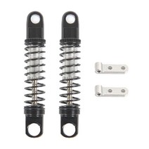 GHSHOP 2x rc 자동차 알루미늄 완충기 댐퍼 wpl d12 1:10 스케일 rc 오프로드 크롤러 드리프트 자동차 교체 액세서리, 4.2x0.7cm, 금속, 블랙