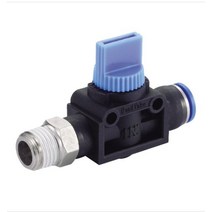 다용도 에어호스연결 유공압 핸드 제어 조절 밸브 원터치 나사형 HVF type, 0308
