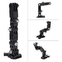 일본직발송 2. VEGBY1 헬멧 카메라 마운트 헬멧 마운트 암 조정 가능한 브래킷 스포츠 카메라 하우징 어댑, One Size, One Color