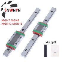 1pc 소형 선형 레일 MGN12 MGN9 MGN7 MGN15 100 200 300 400 500 600 800 1000mm MGN-H/C 블록 3D 프린터 부품, 18 only one block_05 MGN12C, 1개