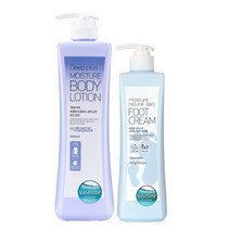 바세린 딥플러스 바디로션 1000ml 1개 + 풋크림 500ml 1개 /고보습 대용량, 바세린 딥플러스 바디로션 1000m