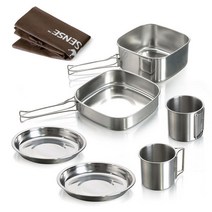 인덕션겸용 사각 코펠세트 6P 캠핑용품 낚시 물컵