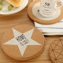 [바보사랑] 더홈스 코르크 냄비받침 4TYPE, 타입:별