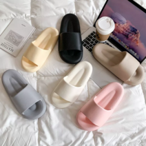 거실 사무실 실내화 산후조리원 족저근막염 임산부 여성 쿠션 슬리퍼 무소음 층간소음 거실화, 화이트, 1개