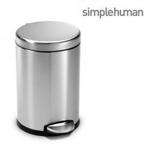 포커시스 [AK백화점][포커시스][Simplehuman] 심플휴먼 디럭스 원형 휴지통 4.5L SPH-CW1852, 단일옵션