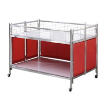 행사 가판대 이동식 매대 마트 아울렛 선반 트롤리, B타입 대형 레드