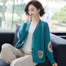 맹고샵 중년 여성 니트 가디건 40대50대 엄마옷 기본 scl29