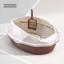 고양이 화장실 고양이 배변 상자 반 폐쇄 방지 스플래시 재사용 가능한 용품 화장실 모래 이중 소나무 냄비