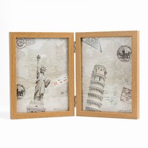 슬라이드 양면프레임 2단 접이식 액자(5x7)/탁상액자