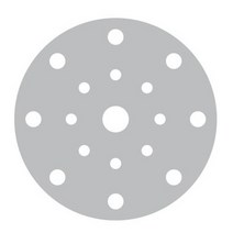 100장 URO 페스툴 원형사포 6인치 17홀 ETS150 RO150용 필름 샌드페이퍼, 220방(100ea), 100개