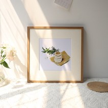 Mar.05 100번 서화상 표구외테국화서예틀원목액자정사각형 액자에 벽걸이 맞춤 사이즈Z, 티크 나무 색