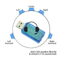 오인페 USB 사운드 카드 3.5mm Usb 어댑터 3D 오디오 5.1 미니 외부 인터페이스 마이크 스피커 노트북 PC 컴퓨터 마이크로 데이터