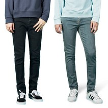 더레이어 남여공용 미니멀워싱 히든 밴딩데님_TLDFA01