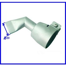 용접 부품 CO2 토치 재료 구부러진 앵글 와이드 슬롯 노즐/팁/용접기 입 20mm 60 도 열풍 플라스틱 용접, 한개옵션0