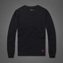 아베크롬비 남자 긴팔 라운드 티셔츠 순면 슬림 사슴 긴팔 D540A8
