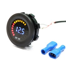 전압계 5V-36V 자동차 전압 모니터 Voltmeter 방수 LED 디지털 디스플레이 볼트 미터 오토바이 악기 도구, 01 금