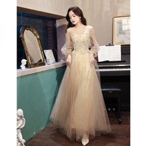 피로연 예복 2부 웨딩 연주 롱 원피스 드레스 F12