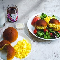 그림의빵 아침엔 저당안심 야채모닝빵 2팩 (총 12입), 2주 저당관리세트(야채모닝빵12입+저당잼2병)