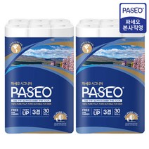 파세오 시그니처 천연펄프 화장지 30m 30롤 2팩