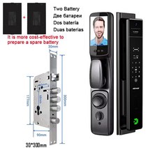 도어락 디지털 현관 스마트 앱 음성 인터콤 손가락 정맥 문짝 잠금 카메라 전자 얼굴 장치, 10.X11F 30300 S-R D 박쥐 - 블랙