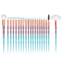 메이크업베이스 20pcs 다이아몬드 메이크업 브러쉬 세트 전문 파우더 파운데이션 블러셔 섀도우 속눈썹 블렌딩 브러쉬 뷰티 메이크업 도구, 004