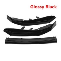 프론트 범퍼 립 바디 키트 디퓨저 스플리터 가드 바디 키트 디플렉터 bmw g22 g23 m440i 4 시리즈 2020 악세사리, 유광 블랙