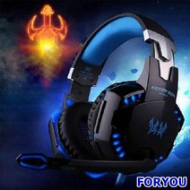 ForU674 고음질 LED 라이트 게이밍헤드셋 오버워치헤드셋 게임헤드셋 가성비헤드셋, G2000 오렌지, 상세페이지 참조