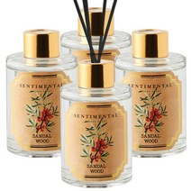센티멘탈 디퓨저 120ml x 4병 가정용 실내 향기 방향제, 향기선택:05.플라워마켓 120ml X 4개