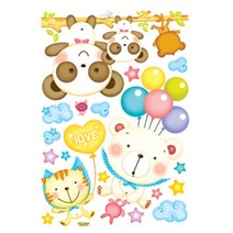 일음쇼핑^^*m조인컴퍼니 요모조모 동물나라 스티커 시리즈2 시트지 인테리어 포인트 용품 벽장식 문꾸미기 데코일medi^*^, ab*^*선택있슴숲속나라 FDT-4204