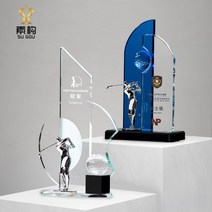 홀인원 골프 피규어 기념품 선물 감사패 싱글패 장식, 블루