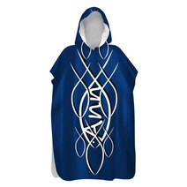 간단한 스타일 경량 양면 벨벳 성인 키즈 후드 빠른 건조 비치 타월 마이크로 화이버 서핑 수영 변경 가운 판초, 12, 60x110cm