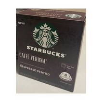 1 스타벅스 CAFFE VERONA Dark Roast 커피 8 캡슐 for 네스프레소버츄오10/22