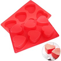 하트 몰드 실리콘 몰드 6구, 1개