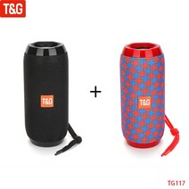 부메스터 포칼 자동차 차량 스피커 T& G TG117 휴대용 블루투스 스피커 무선 베이스 컬럼 방수 야외 음, 16 Black Red Blue_01 스피커