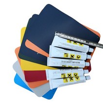 패치4장 pvc 고무 보트 자전거 바다 물놀이 튜브 패치 스티커 에어바운스 땜빵수리 접착제 브러시 포함, 패치4장+접착제1개+브러쉬1개