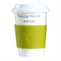 에코사랑 머그컵 320ml, 그린, 2개