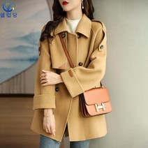 셀럽당 빅 사이즈 여성복 패션 슬림 캐주얼 키 작은 하프 코트 숏 코트