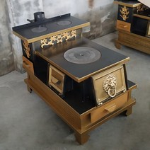 주물난로 가정용 화목 벽난로 장작 대형 단독주택 실내가정용, 스테인레스 굴뚝배합