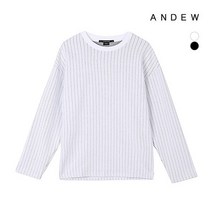 앤듀 남성 버티컬 핀스트라이프 티셔츠(O191TS140P)