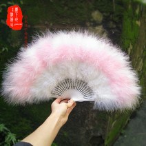 부체 밸리댄스 공작새 국악 무대 소품 부채춤부채 창작 개화기 실크 한국무용, 분백색의