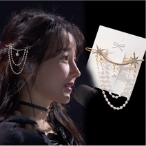 [다이나몰] 큐빅 진주 써클 메달 포인트 수동머리핀 2종택1