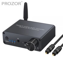 [해외]PROZOR Bluetooth 호환 DAC 변환기 192kHz 디지털-아날로그 변환기헤드폰 증폭기 포함 AptX 내장 5.0 수신기, 협동사