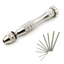 하비피플 핀바이스 키링만들기 구멍뚫기 미니핸드드릴(12cm) 프라모델 손드릴 + 드릴비트 10종 세트