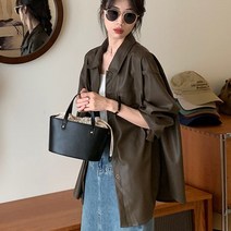 몽드 케이트 페이크레더롱셔츠 mde2300696