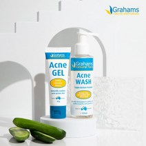 GRAHAMS 내추럴 아크네 클리어 2종 SET_워시 + 젤, FREE