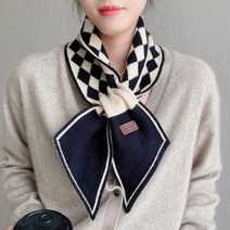 크로스오버 고리형 겨울 여성 니트머플러 쁘띠 스카프 넥워머