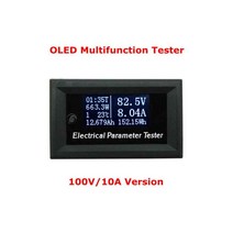 Bonrich 100V/10A OLED 스크린 다기능 전압계 전류계 전력계 타이머 배터리 용량, type1